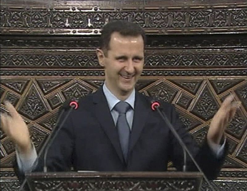 Syrský prezident Bašár Asad v parlamentu