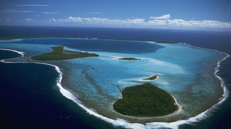 Laguny a korálové atoly okolo ostrova Tetiaroa