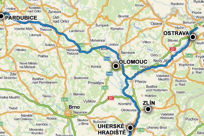 Návrh vedení kanálu Dunaj-Odra-Labe
