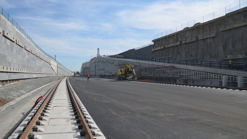 Stavba nejdelšího železničního tunelu u Ejpovic na Rokycansku