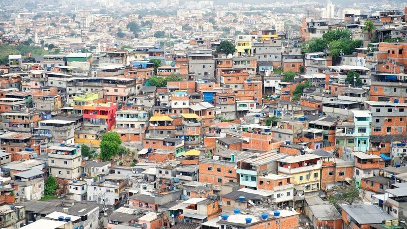 Rozlehlá chudinská čtvrť v Riu