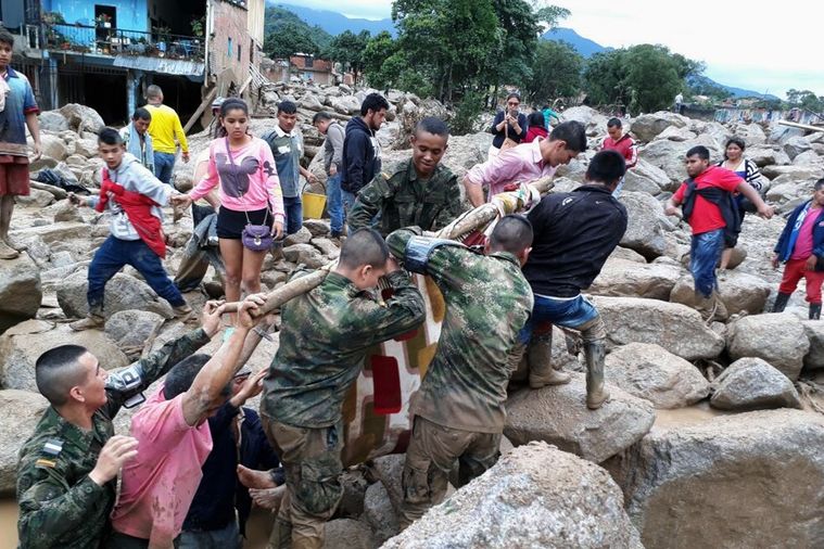 Záchranné práce v Kolumbii.