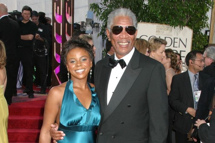 Morgan Freeman se svou vnučkou Edenou Hinesovou na archivním záběru
