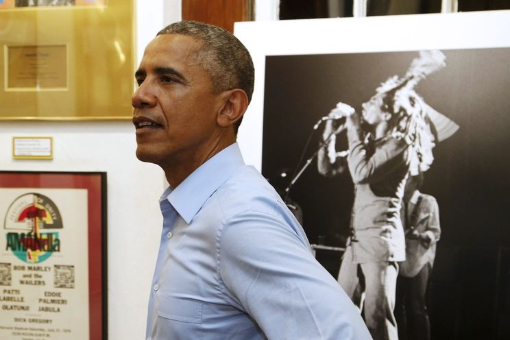 Barack Obama v Muzeu Boba Marleyho