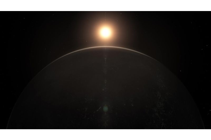 BEZ KOMENTÁŘE: Vizualizace planety Ross 128 b a její hvězdy Ross 128