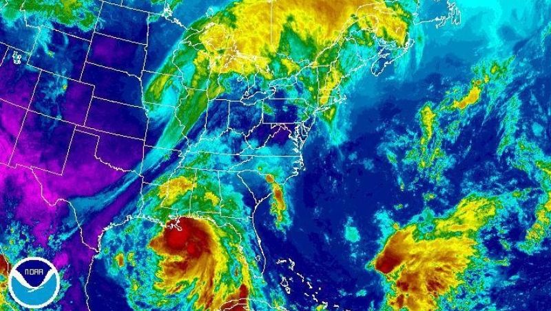 Satelitní snímek hurikánu Nate