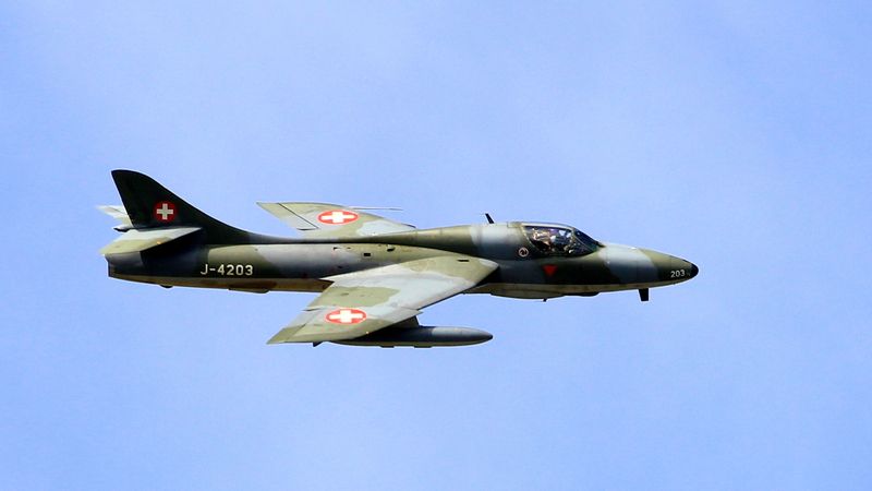 Švýcarský dvoumístný Hawker Hunter