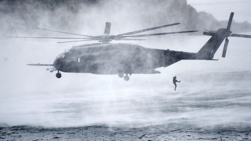 Vrtulník Sea Dragon při cvičení amerických a jihokorejských vojsk (archivní foto)