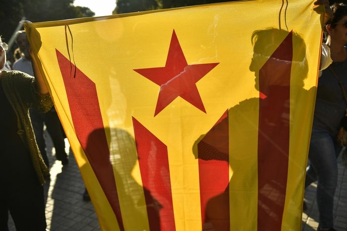 Demonstrace příznivců nezávislosti Katalánska