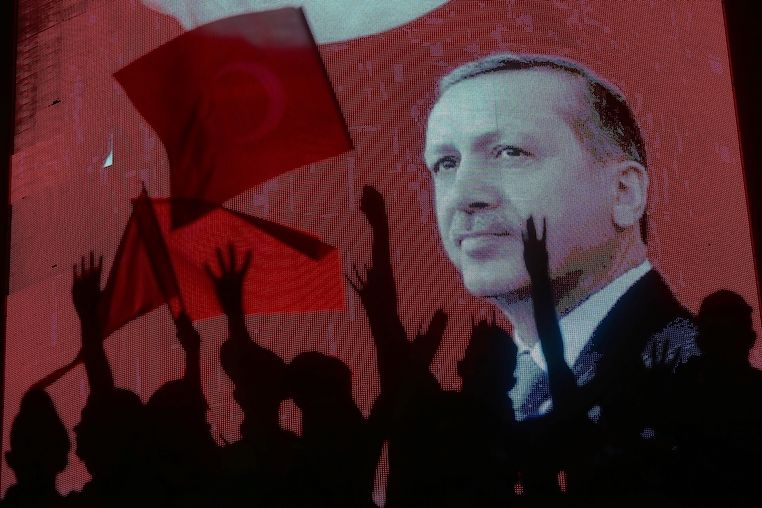 Příznivci tureckého prezidenta Erdoğana