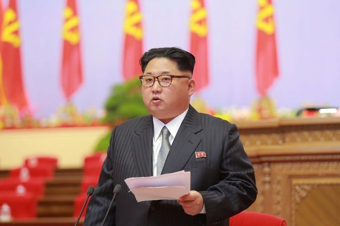 Kim Čong-un na stranickém sjezdu 
