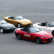 Všechny čtyři generace Mazdy MX-5