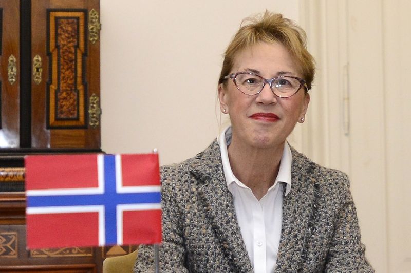 Norská velvyslankyně v ČR Siri Ellen Sletnerová na snímku z ledna 2015
