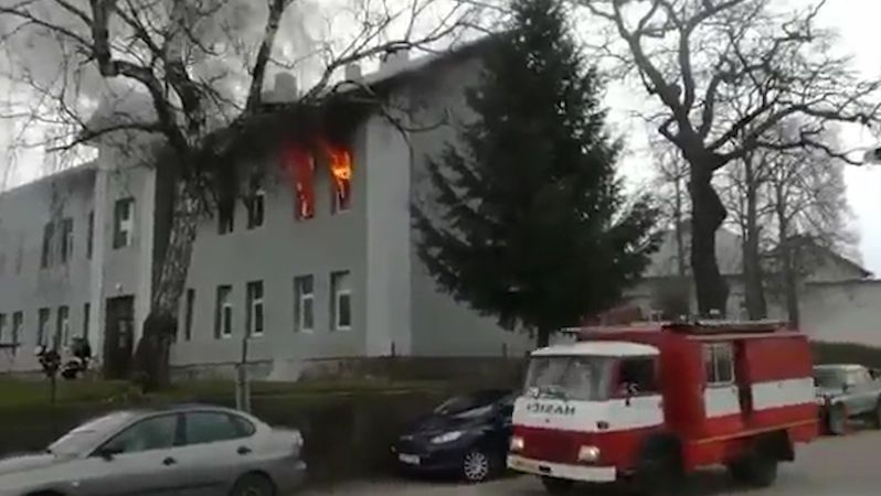 Požár v ubytovně v Čerčanech