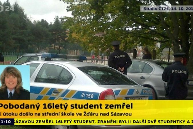 Policejní mluvčí k vražednému útoku na žďárské střední škole 