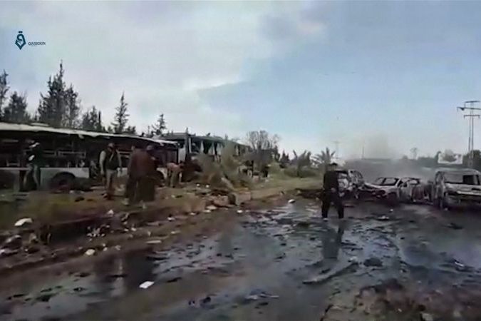 Útok na evakuační konvoj u Aleppa