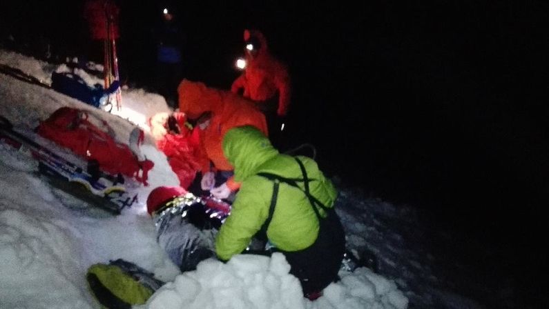 Záchranná akce zraněného českého skialpinisty v Dračí dolinke