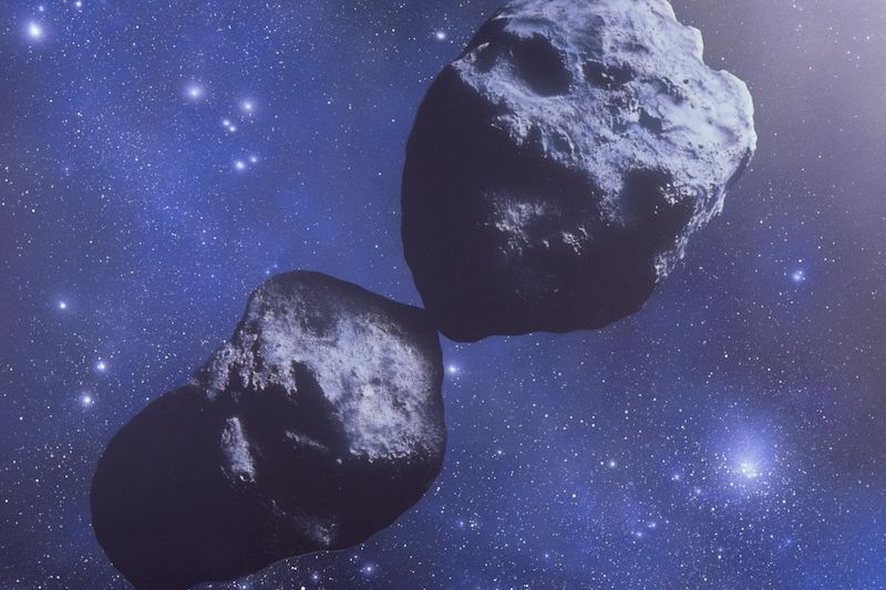 Binární asteroid - ilustrační foto