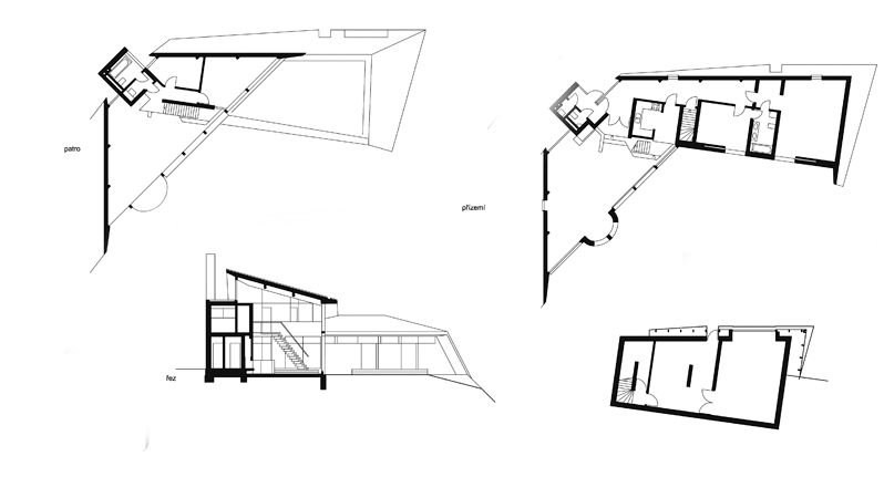 Nákresy představují prostorové rozložení stavby.