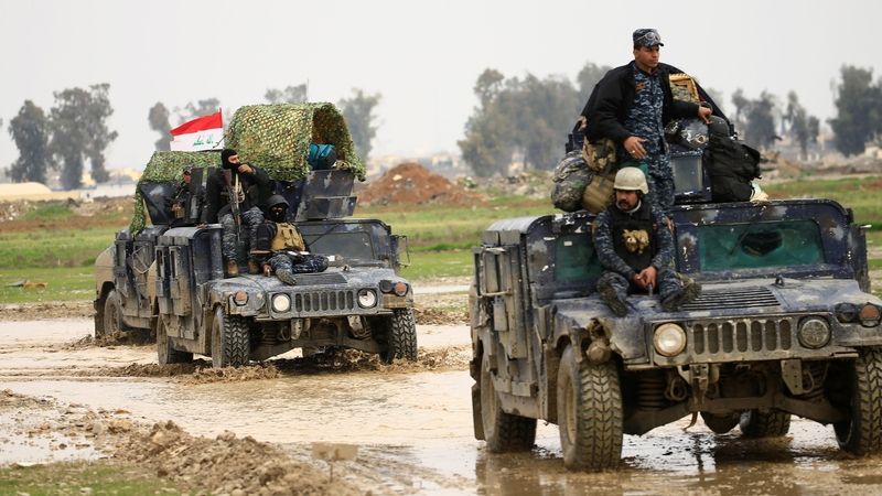 Humvee irácké federální policie u Mosulu