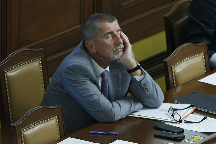 Ministr financí a šéf ANO Andrej Babiš ve Sněmovně