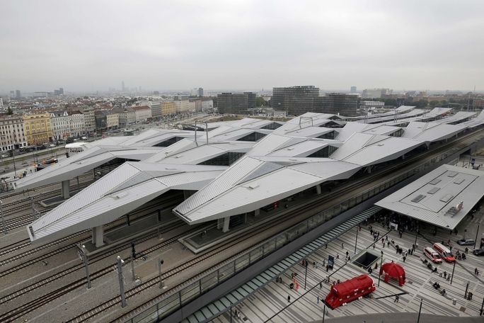 Nové hlavní nádraží ve Vídni