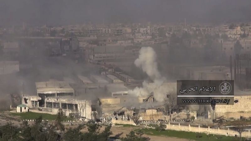 Následky náletu u Damašku. Ilustrační foto