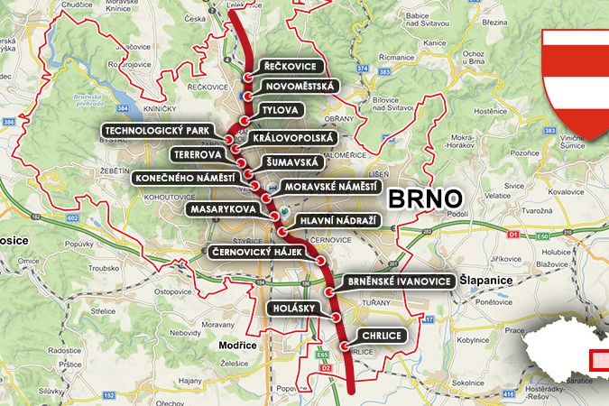 Plán v Brně počítá se vznikem patnácti stanic, z nichž sedm by se nacházelo v podzemí.