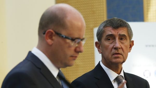Předseda vlády Bohuslav Sobotka (ČSSD) a ministr financí Andrej Babiš (ANO)