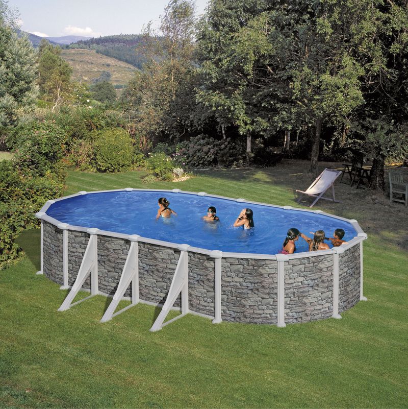 Bazény GRE Iraklion (od 13 700 Kč) ozdobí zahradu a zaujmou vzhledem kamene. K dostání jsou v provedeních kruh, ovál a ovál bez vzpěr. 