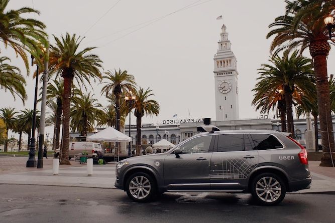 Uber v San Franciscu testuje autonomní vozidla Volvo