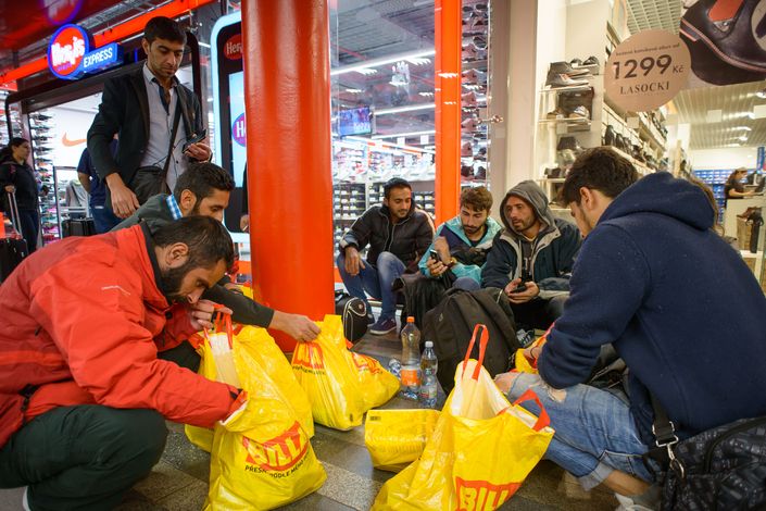 Uprchlíci na hlavním nádraží