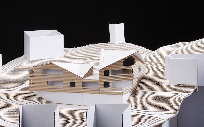 Lepenkový model stavby