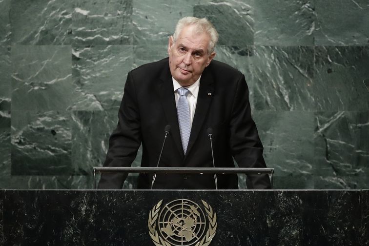 Prezident Miloš Zeman během projevu Valného shromáždění OSN