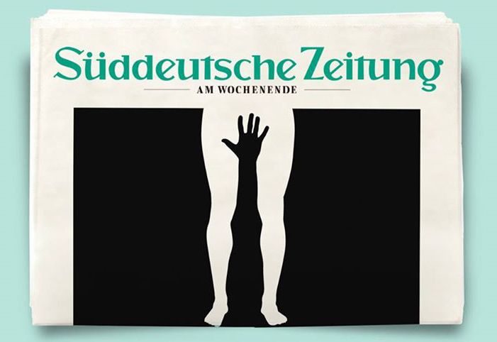 Titulní strana víkendového vydání Süddeutsche Zeitung