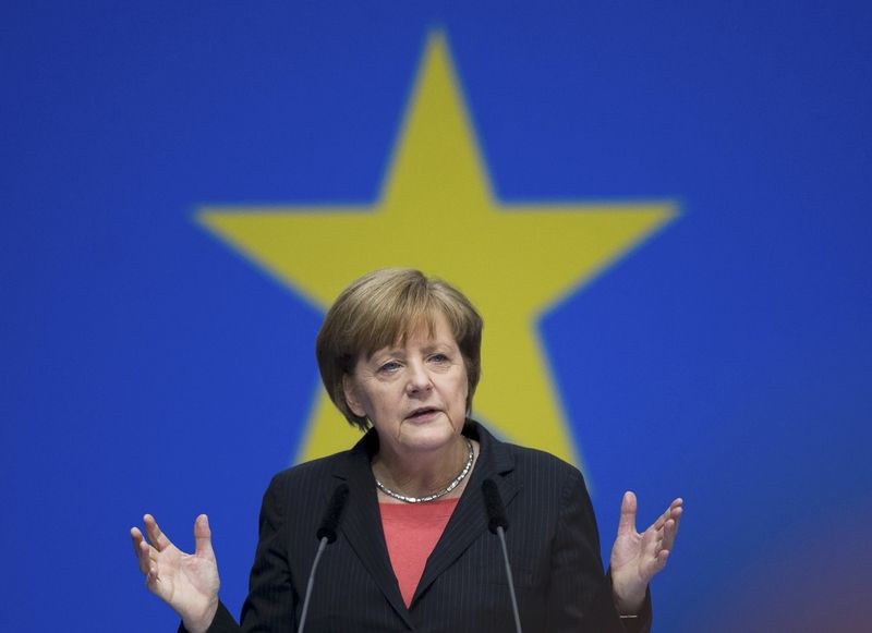 Německá kancléřka Angela Merkelová na kongresu CDU v Berlíně v květnu 2014