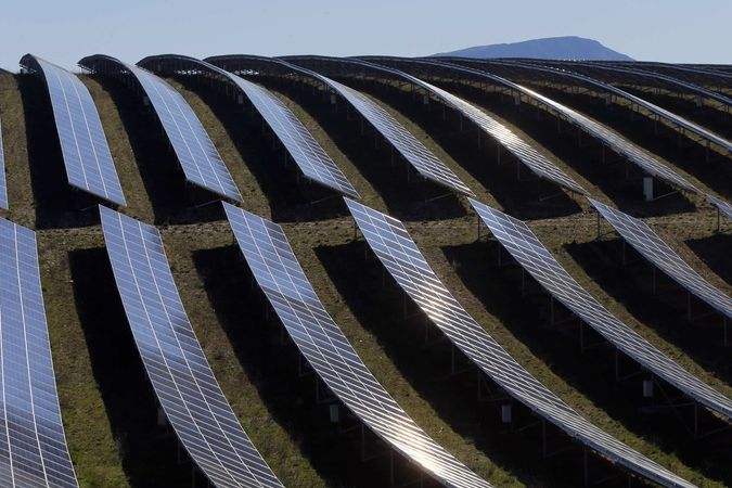 Solární elektrárna v Les Mees na jihu Francie