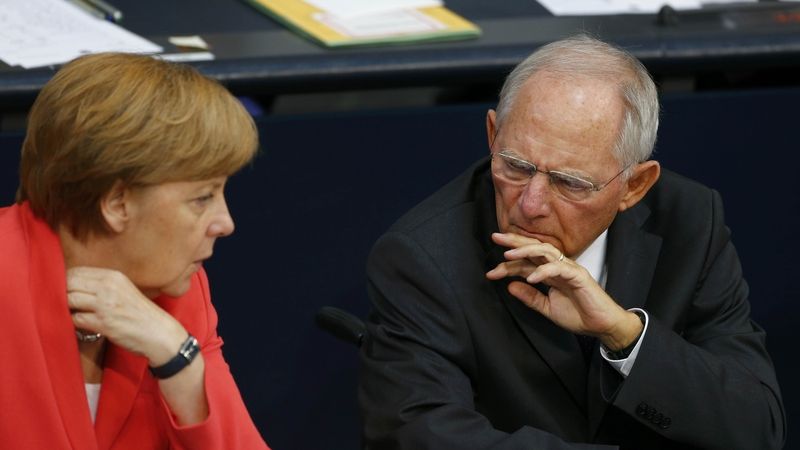 Německá kancléřka Angela Merkelová a ministr financí Wolfgang Schäuble