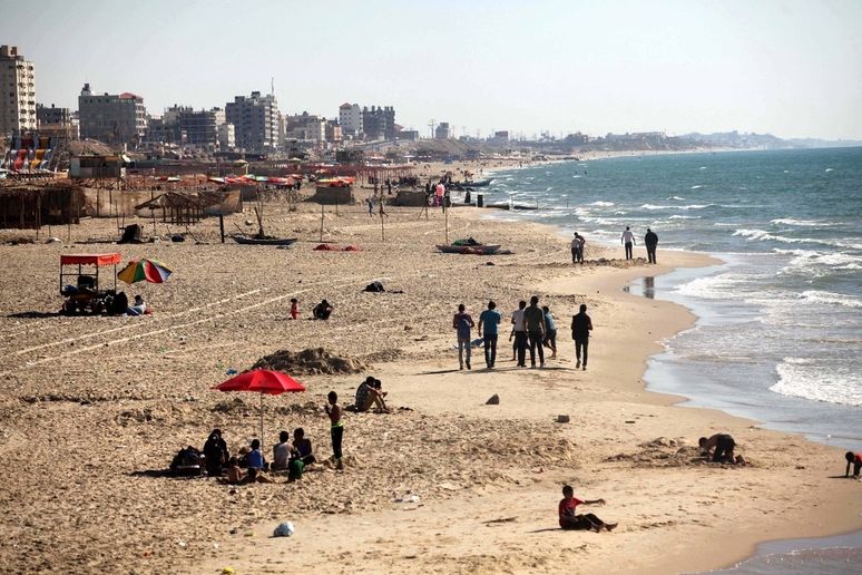 Pláž ve městě Gaza