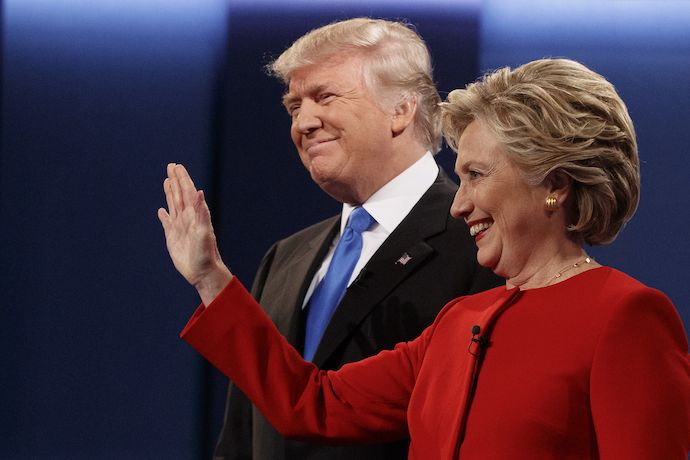 Kandidáti na prezidenta USA Donald Trump a Hillary Clintonová