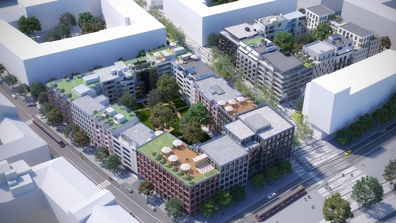 Na přelomu let 2017 a 2018 má začít výstavba první fáze projektu Smíchov City zahrnující kromě jiného dva první domovní bloky.
