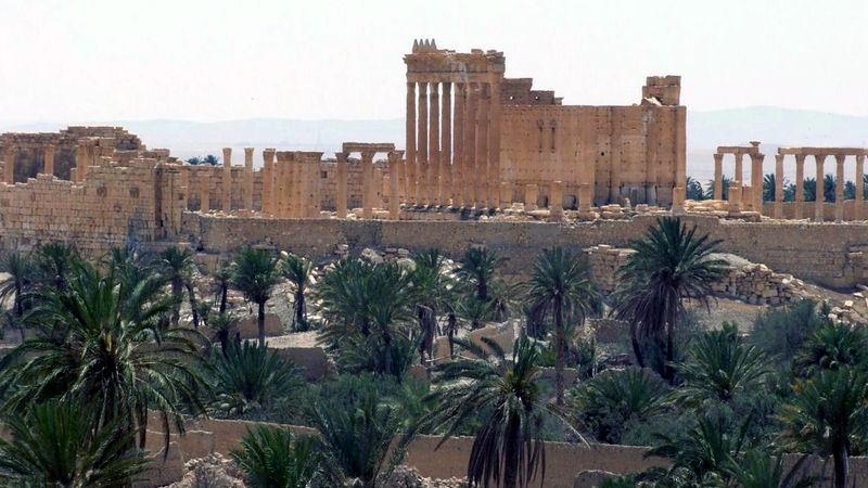 Starověký chrám v Palmýře podle svědků už nestojí.