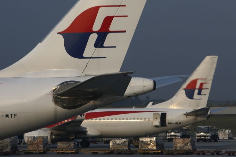 Letadlo Malaysia Airlines na letišti v Kuala Lumpuru.