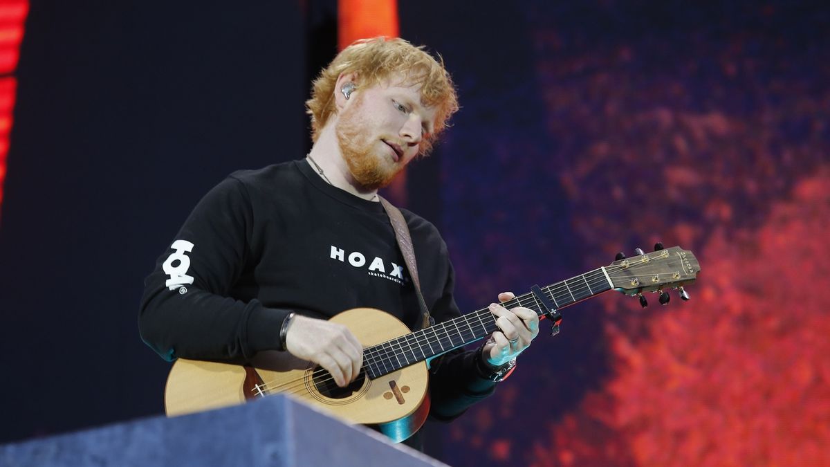 Ed Sheeran na koncertě v pražských Letňanech