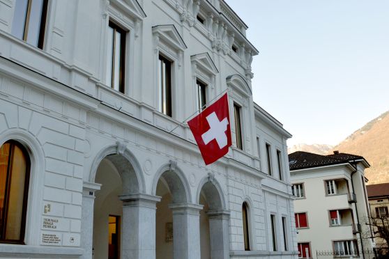 Budova švýcarského Federálního trestního soudu v Bellinzoně, který musí opět řešit kauzu Mostecké uhelné společnosti