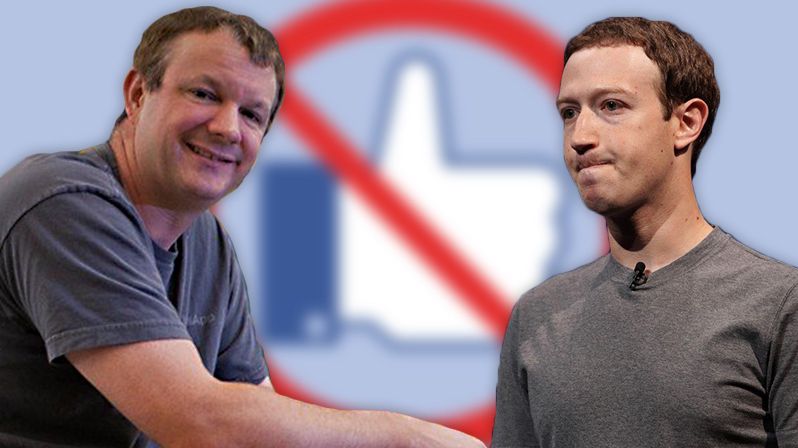 Brian Acton (vlevo) a Mark Zuckerberg