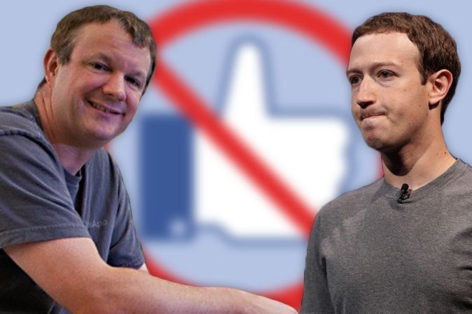 Brian Acton (vlevo) a Mark Zuckerberg