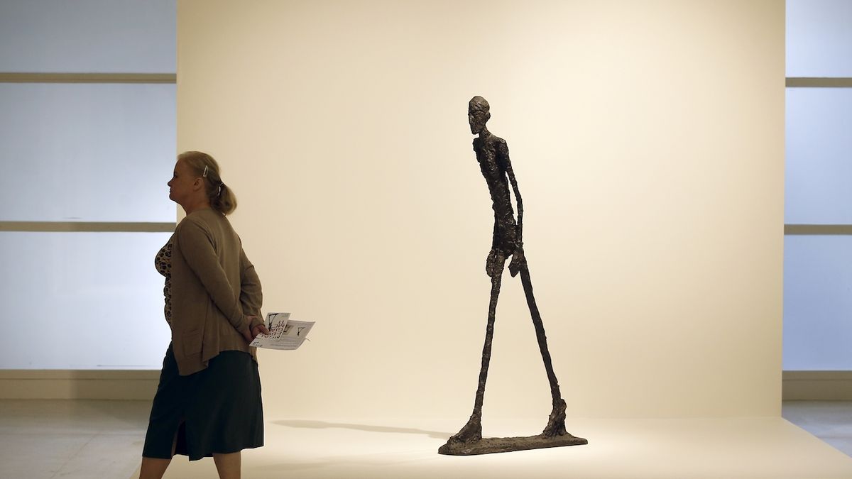 Giacomettiho dílo na výstavě v Praze