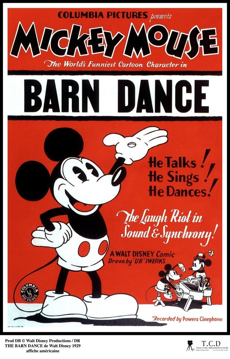 Upoutávka na Mickey Mouse z roku 1929.