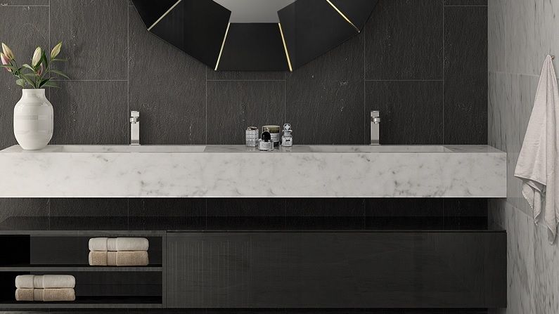 Koupelnové detaily volte spíš v minimalistickémdesignu.